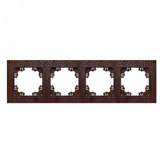 Рамка фактурная 4 поста универсальная UNIVersal Афина венге (еврослот)