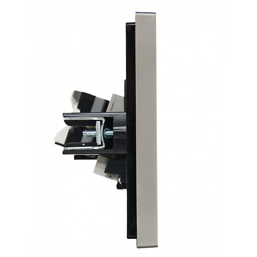 FORTE&PIANO Розетка двойная RJ11+RJ45 кат.5E FP535 сталь IEK