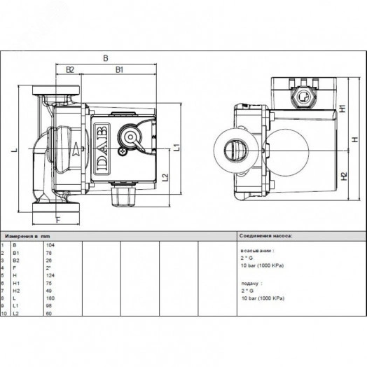 Насос циркуляционный VA 35/180X (1 1/4') M 230/50 с мокрым ротором без частотного регулирования