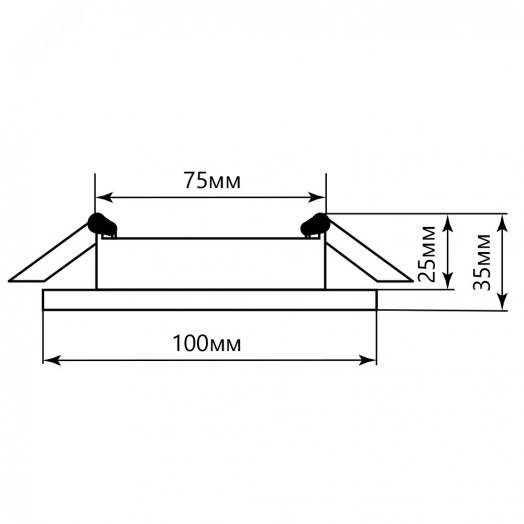 Светильник светодиодный ДВО-6w 4000K 480Лм со стеклом белый