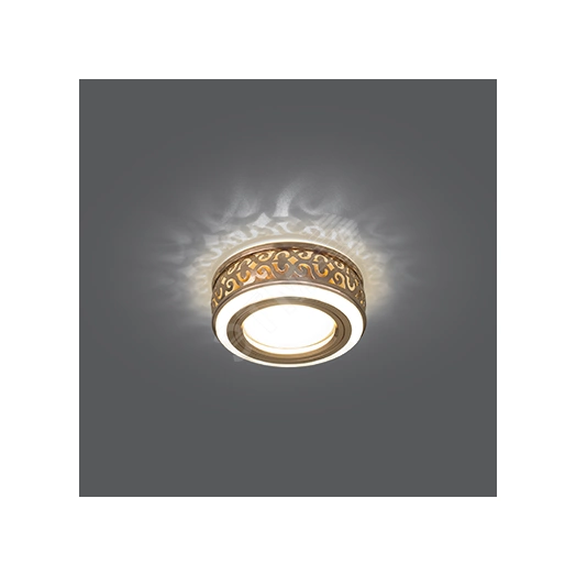 Светильник Backlight Кругл. Золото/Белый, Gu5.3, 3W, LED 3000K 1/30