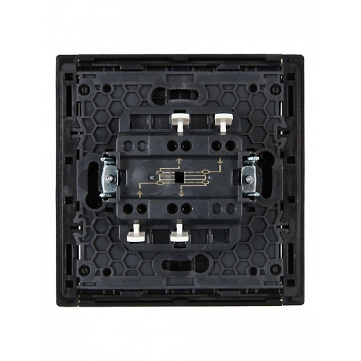 FORTE&PIANO Выключатель 1-клавишный перекрестный 10А FP112 черный IEK