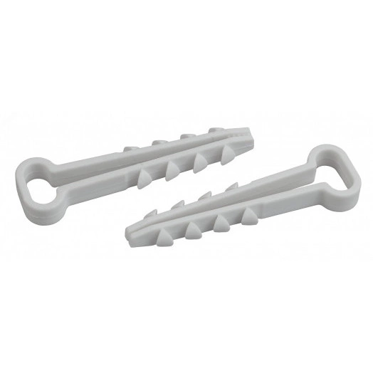 Дюбель-хомут для плоского кабеля 5-10мм белый (100шт.) (50/1500)