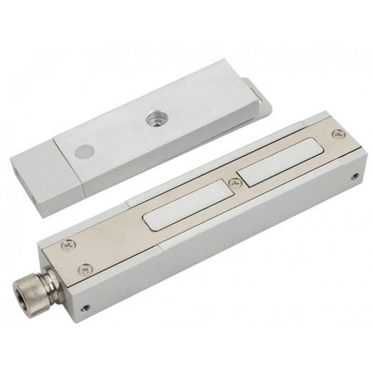 Замок электромагнитный взрывозащищенный ALM-FM-M22-24-M, усилие удержания якоря 250 кгс, с постоянно присоединенным кабелем длиной 2 метра, с устройством ввода для монтажа небронированного кабеля в металлорукаве