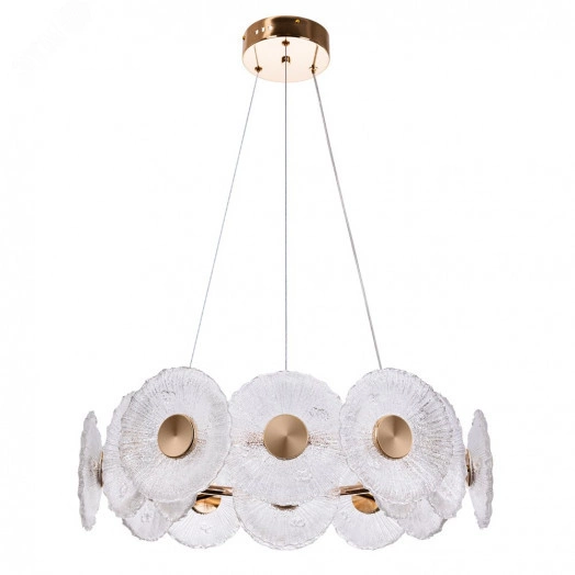 Люстра Подвесная Arte Lamp CHERISH A2097LM-90GO 1*LED Металл Прозрачный