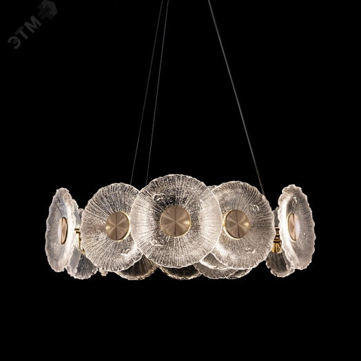 Люстра Подвесная Arte Lamp CHERISH A2097LM-90GO 1*LED Металл Прозрачный