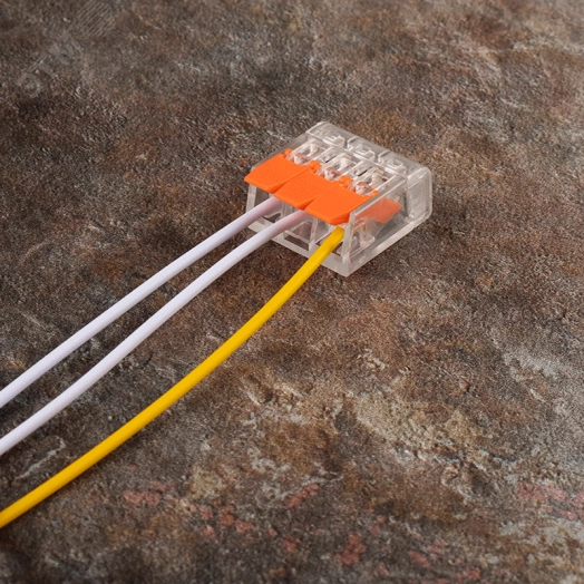 Клеммы монтажные многоразовые  PTC-3P 221-413 450V 32A 0,14-4.0mm2,  3 отверстия, прозрачные / 50шт.