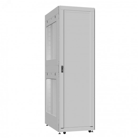 Шкаф серверный 42U 800х1000 передняя дверь: одностворчатая глухой металл IP51. задняя дверь: без. боковые панели: перфорированные. цвет: серый RAL7035 
