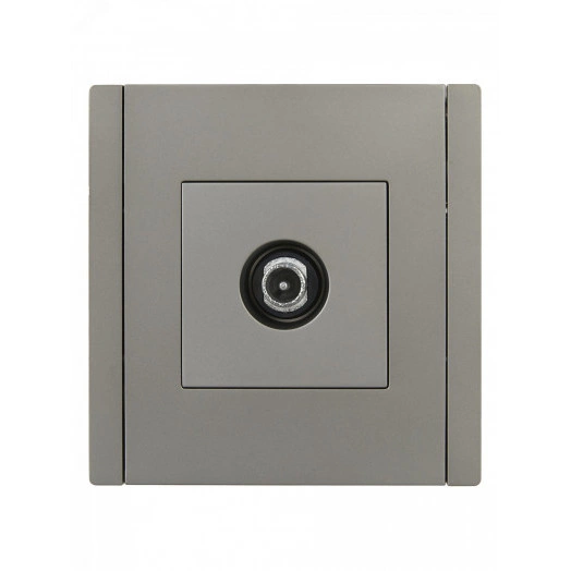 FORTE&PIANO Розетка TV проходная FP529 сталь IEK