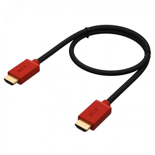 Кабель HDMI 1.4 19М на 19М, 3 м., черный-красный