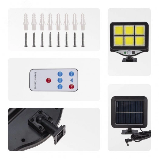 Светильник прожекторный Стрэнд, 6500К, встроенный аккумулятор, солнечная панель, коллекция Лондон