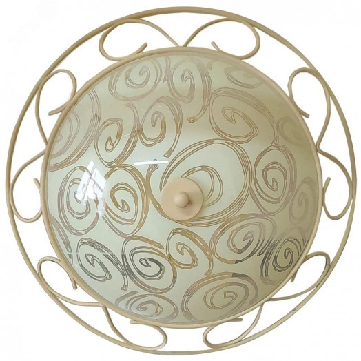 Светильник НПБ-01-3x60-160 04236 Фурия 400 мтовый шампань корпус Орнамент бежевый индивидуальная упаковка