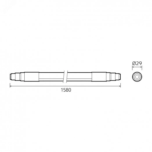 Светильник линейный ДСП 36 Вт 6500К 3650 лм 175-265В IP65 1580х29х29мм Пластик матовый сквозная проводка соеденяется в линию COMPACT Gauss