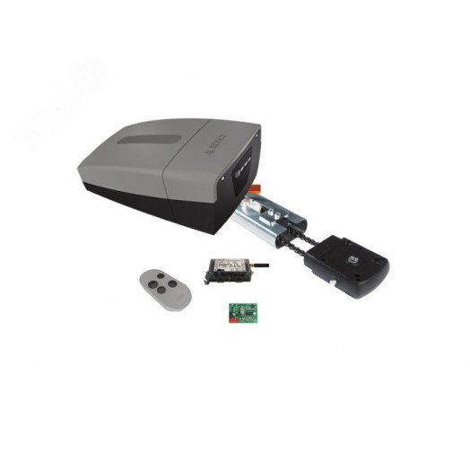 Комплект автоматики для секционных ворот высотой до 2,25 м на основе привода VER10DMS с управлением через приложение (встроенный блок управления, направляющий профиль)