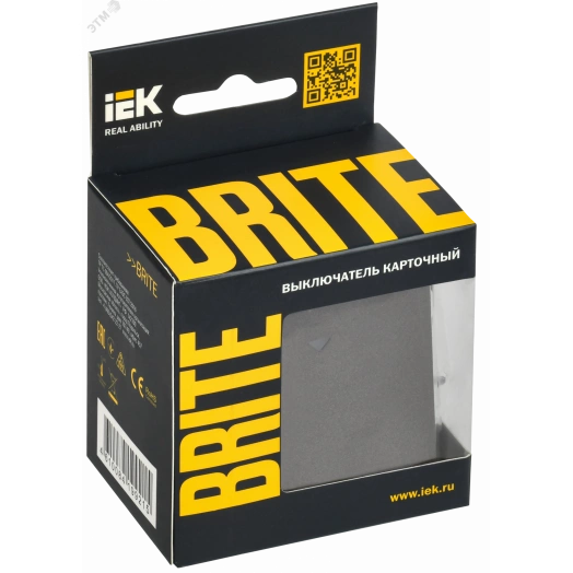 BRITE Выключатель карточный 30А ВС10-1-8-БрТБ темная бронза IEK