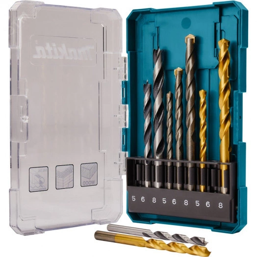 Набор сверл, 9 шт. (дерево-5,6,8, металл-5,6,8, бетон -5,6,8 мм)