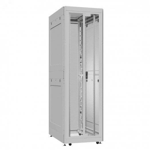 Шкаф серверный 52U 800х1200 передняя дверь: двустворчатая перфорированная IP20. задняя дверь: одностворчатая перфорированная IP20. боковые панели: глухой металл. цвет: серый RAL7035 