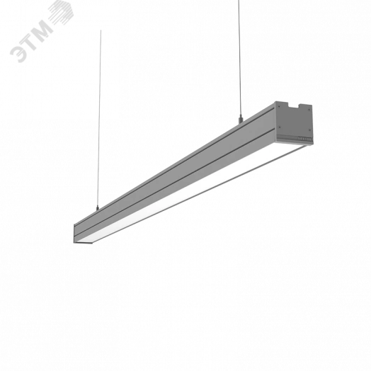 Светильник светодиодный Mercury Pro подвесной 50 Вт 4000 К 1507х65х65 мм IP54 серый муар с рассеивателем опал подв. 2м