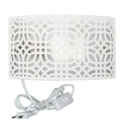 Светильник Амина 250х140 НББ 06-40 М42 бел.муар /держ.винт /шнур бел. настенный