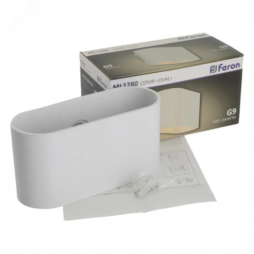 Светильник ДБО G9 без лампы белый