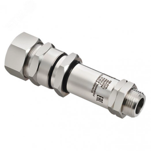 Ввод кабельный взрывозащищенный для монтажа       бронированным кабелем (любой тип брони) с наружнымдиаметром 14-18 мм с двойным уплотнением кабеля понаружной и поясной из оляции (нерж) КВВ-БУ18-Н