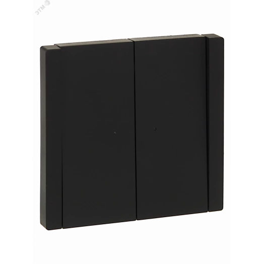 FORTE&PIANO Выключатель 2-клавишный проходной с индикацией 10А FP108 черный IEK