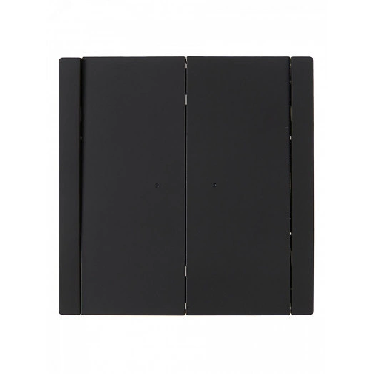 FORTE&PIANO Выключатель 2-клавишный проходной с индикацией 10А FP108 черный IEK