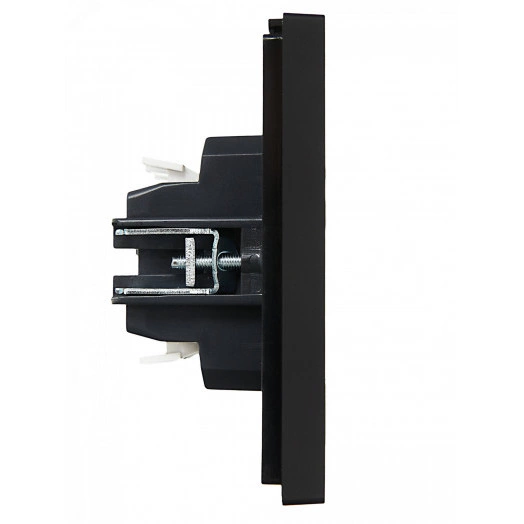 FORTE&PIANO Выключатель 2-клавишный проходной с индикацией 10А FP108 черный IEK