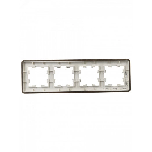 BRITE Рамка 4 поста РУ-4-1-Бр металл латунь RE IEK