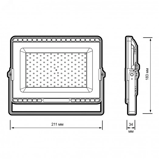 Прожектор светодиодный ДО-50 Вт 4500 Лм 6500К LOW TEMP 120° IP65 JazzWay