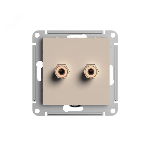 ATLASDESIGN АУДИОРОЗЕТКА двойная, ПЕСОЧНЫЙ