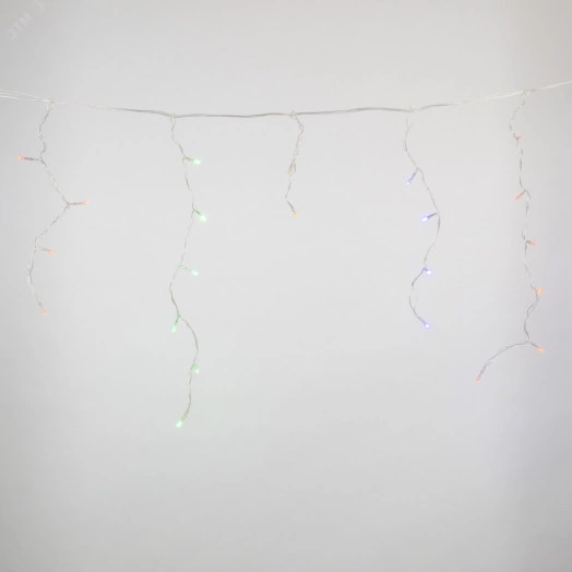 Бахрома светодиодная 2м 48 светодиодов Разноцветный свет Провод прозрачный ULD-B2005-048/DTA MULTI IP20
