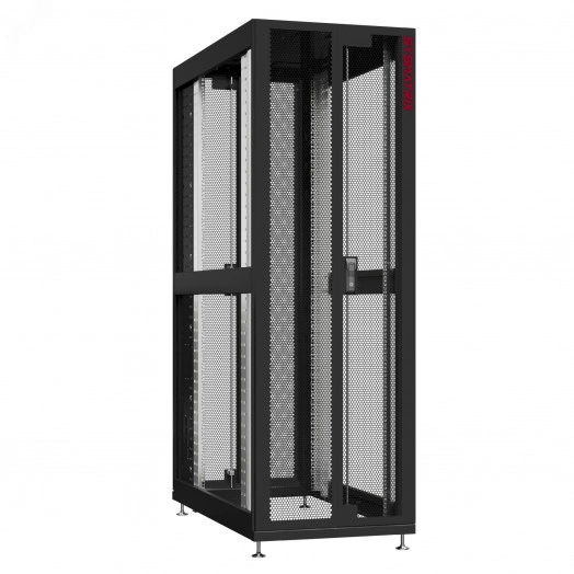 Шкаф серверный 48U 600х1070 передняя дверь: двустворчатая перфорированная IP20. задняя дверь: двустворчатая перфорированная IP20. боковые панели: без. цвет: черный RAL9005 