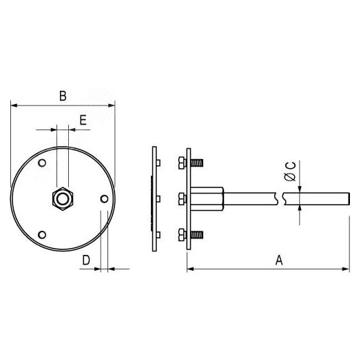 Клемма трехуровневая, винтовой зажим, 6 точек подключения, 2.5 кв.мм, серая