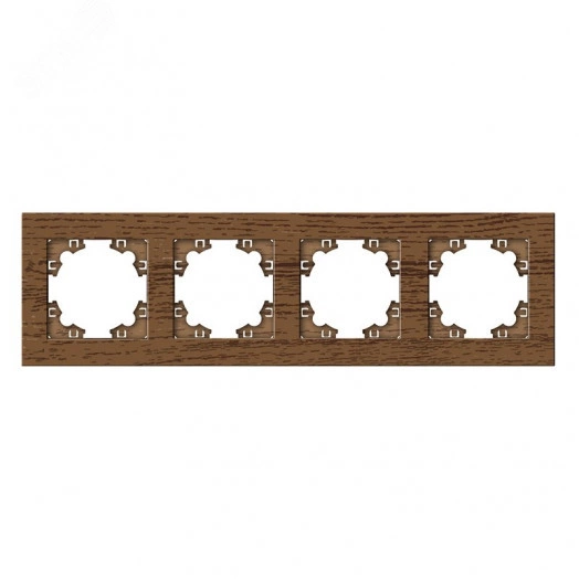 Рамка четырехместная горизонтальная Афина венге (еврослот)