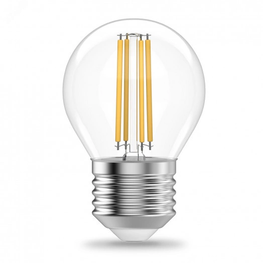 Лампа светодиодная филаментная LED 8 Вт 540 лм 4100К AC190-240В E27 шар P45 нейтральный Elementary