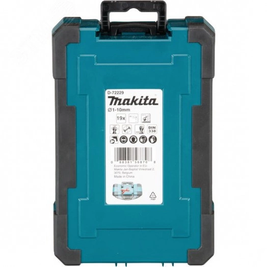 Набор сверл по металлу HSS-TiN Economy, 19 шт. (1-10 мм)