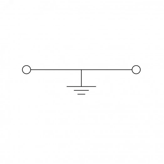 Клемма заземления, винтовой зажим, 2 точки подключения, 95 кв.мм