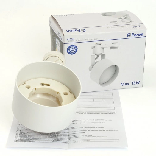 Светильник трековый на шинопровод ДПО GX53 без лампы IP40 белый