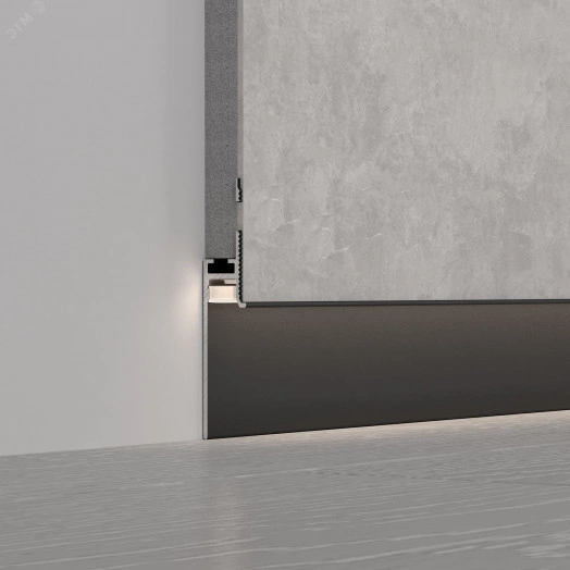 Профиль PLINTUS-FANTOM-H35-2000 BLACK (Алюминий)