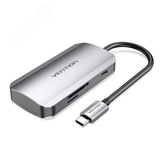 Хаб USB-C на USB 3.1, TF, SD, PD