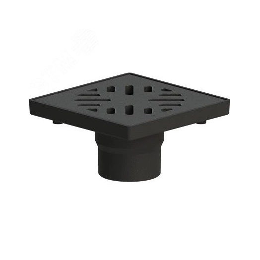 Трап чугунный вертикальный ТП-113 с чугунной решеткой Дн110