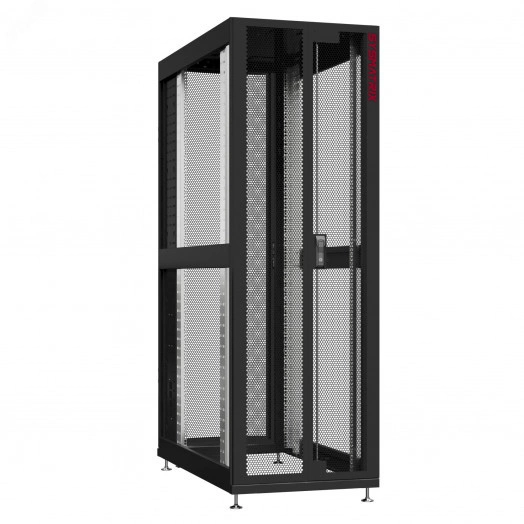 Шкаф серверный 48U 800х1070 передняя дверь: двустворчатая перфорированная IP20. задняя дверь: одностворчатая перфорированная IP20. боковые панели: без. цвет: черный RAL9005 