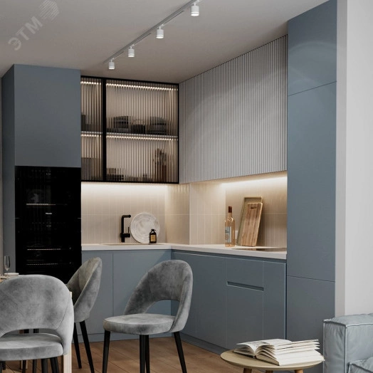 Светильник трековый на шинопровод ДПО GX53 без лампы черный