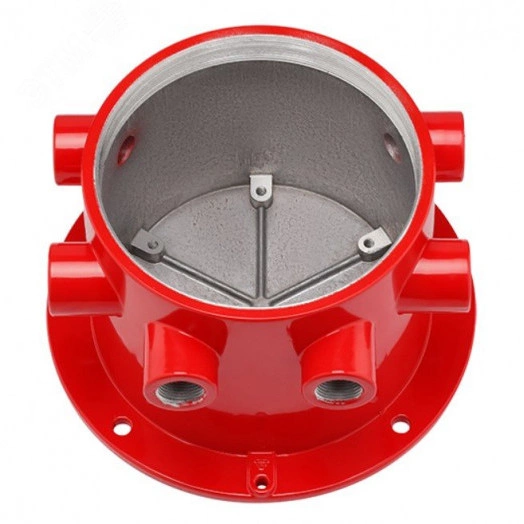 Коробка коммутационная взрывозащищенная           ККВ-07е-Ex-А-Р2 -БК3 (корпус красный), 6 выводов, без кабельных вводов