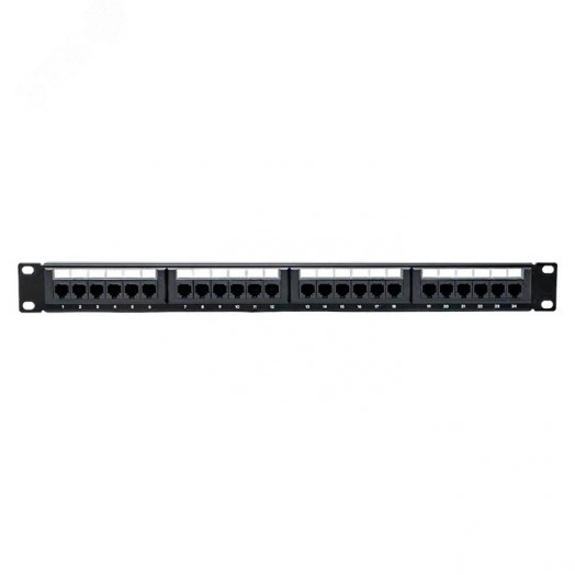 Патч-панель TERACOM PRO 19'' Cat.5E 1U неэкранированная UTP 24 порта RJ-45 Dual IDC