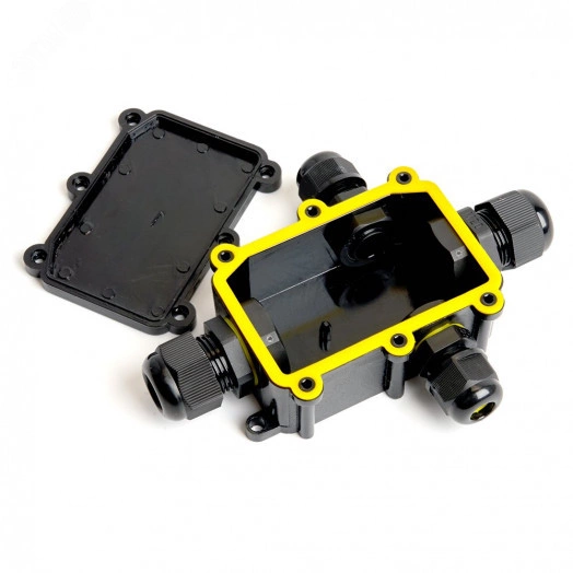 Коробка распределительная водонепроницаемая 4 выхода, с клеммой в комплекте,