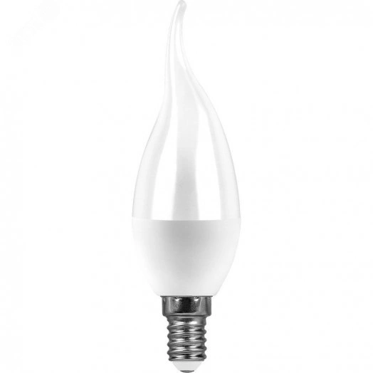 Лампа светодиодная LED 13вт Е14 дневной матовая свеча на ветру