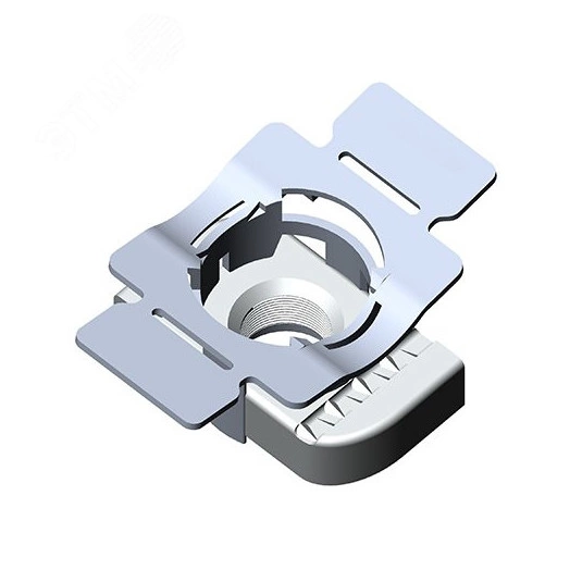 Гайка канальная М10 с пластиковым держателем, толщ. 8,0 мм, гальван. Цинк