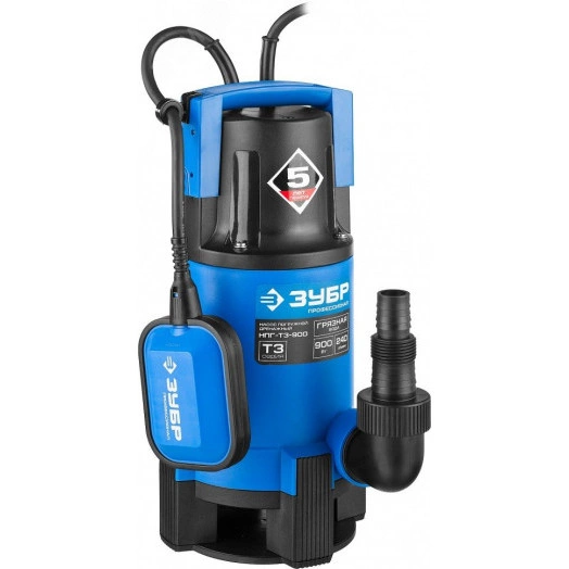 Насос дренажный для грязной воды Профессионал НПГ-Т3-900 ЗУБР, 900 Вт
